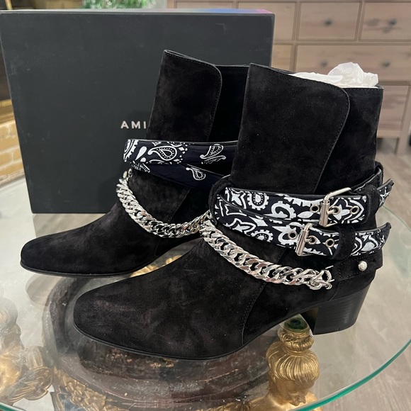 🌸 🔥💫AMIRI Bandana Buckle Boots - Picture 3 of 16